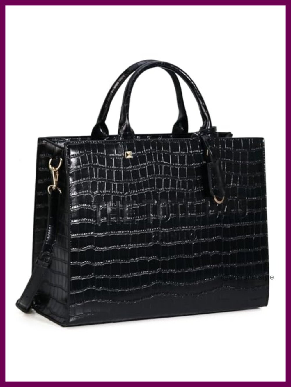 Women's Top Handle Satchel Purse Handbag Tote with Adjustable Detachable Strap
